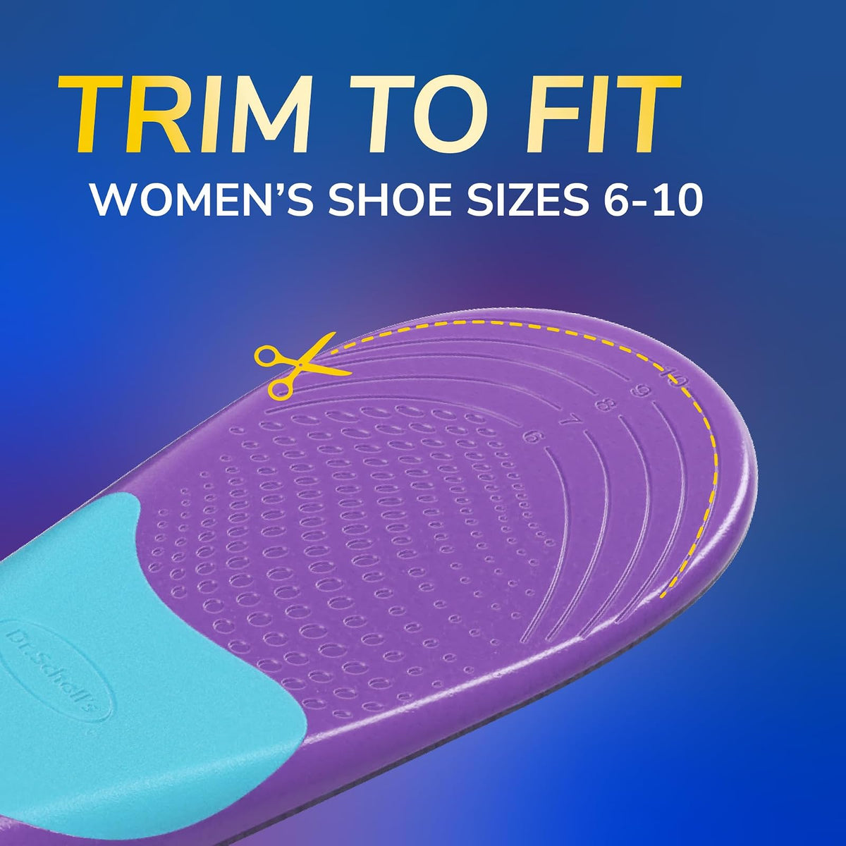 Dr. Scholl's Walk Plantillas más largas, para mujer, 1 par, ajuste para adaptarse