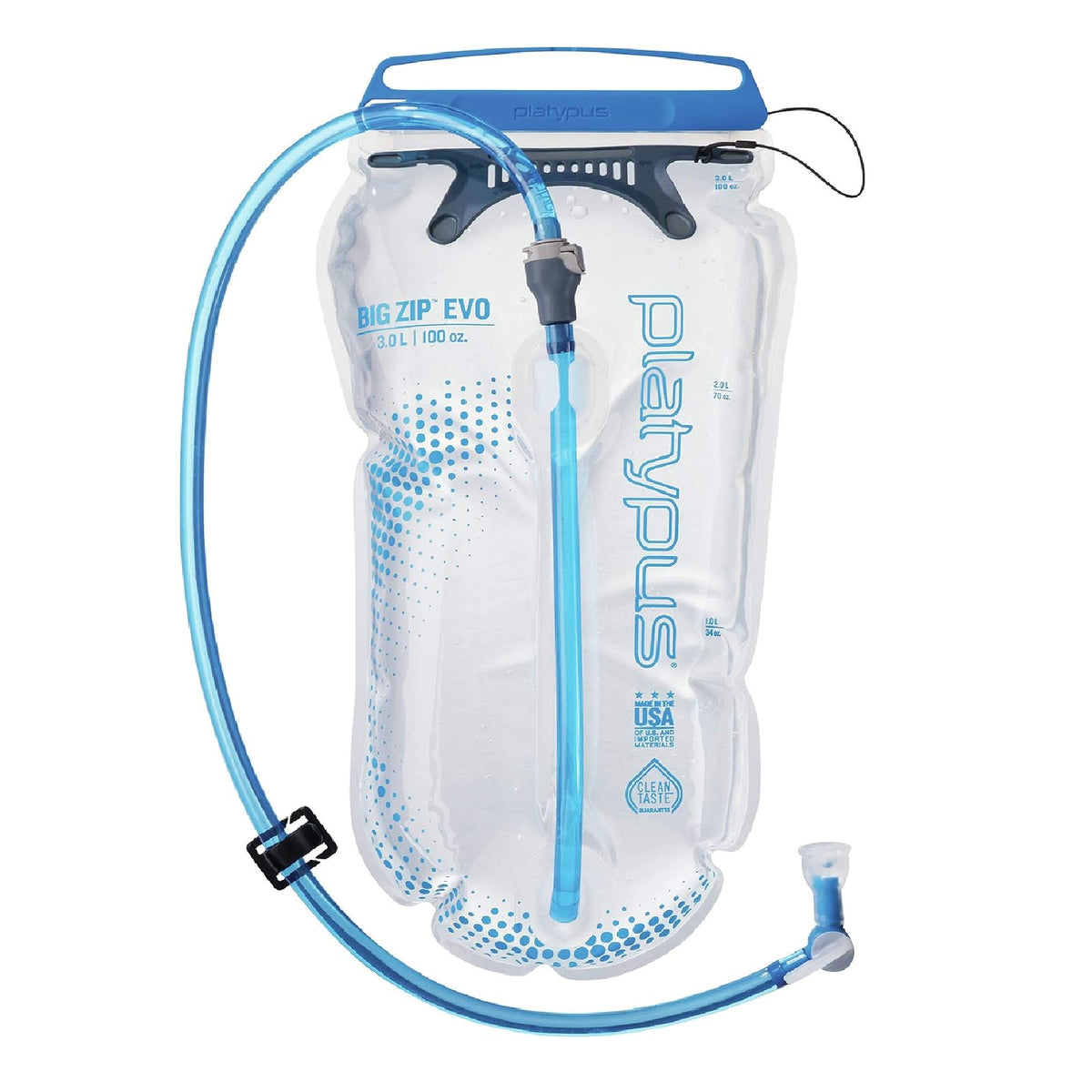 Platypus Big Zip EVO - Depósito para Sistema de hidratación Manos Libres - 3 L - Evo con válvula de flujo rápido