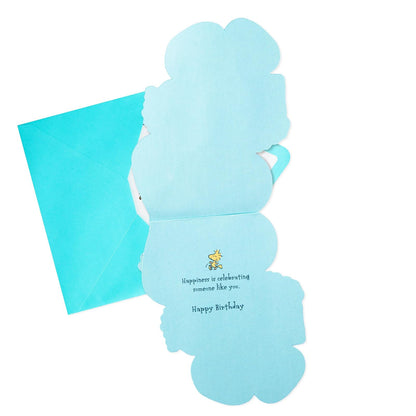 Hallmark Signature Peanuts Tarjeta de cumpleaños (Snoopy, Happiness)