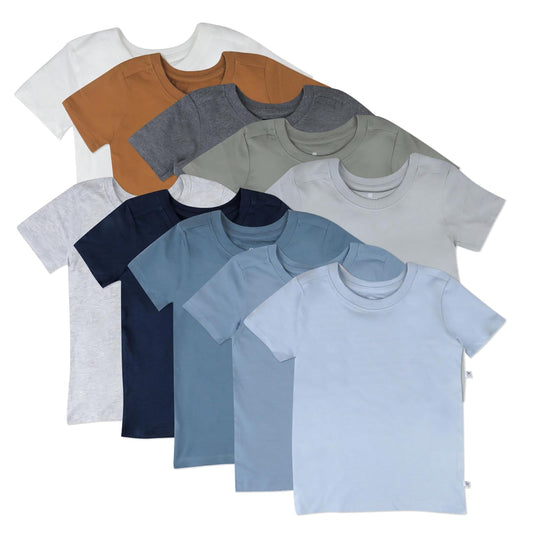 HonestBaby - Playera de Manga Corta Multipack 100% algodón orgánico para bebé, bebé, niños pequeños, niñas, Unisex