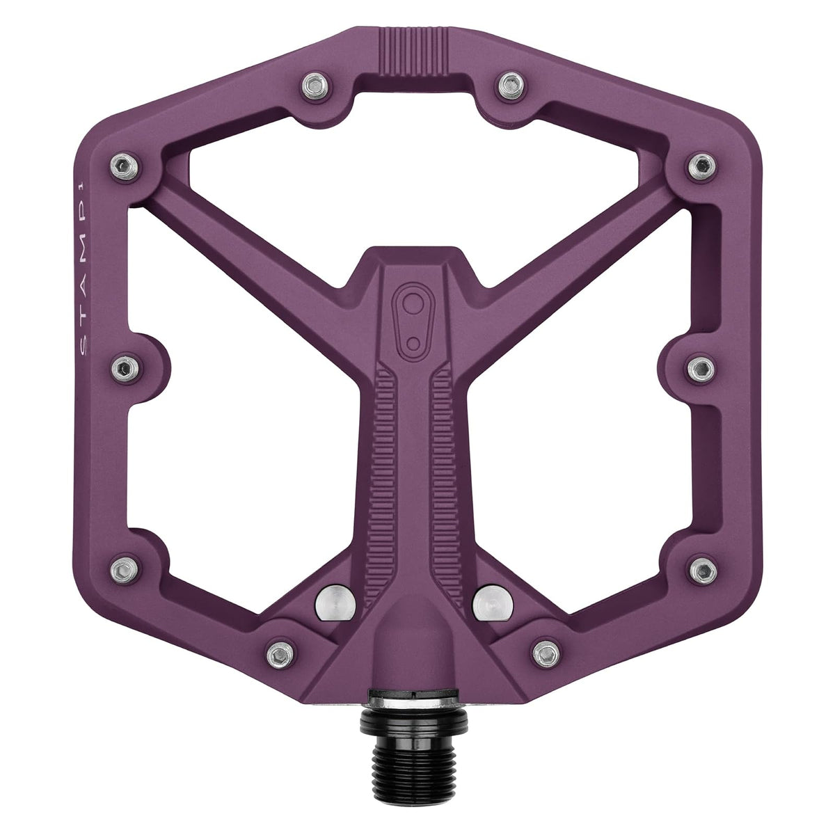 Crankbrothers - Pedal de Bicicleta Plano BMX/MTB - Pedal de Bicicleta de Plataforma, Perfil mínimo, Agarre Ajustable - Sello 1 Gen 2 - Púrpura - G