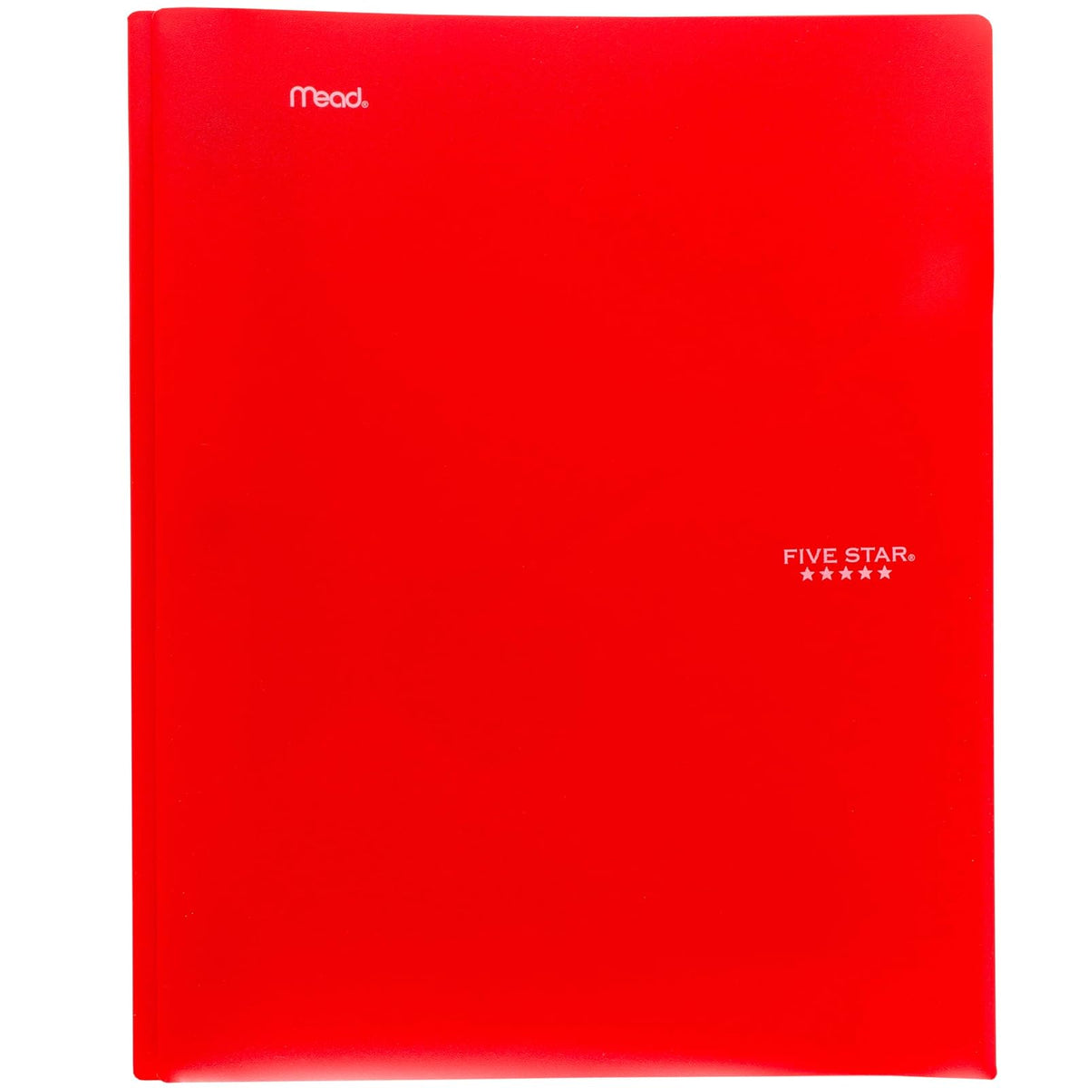 Five Star - Carpeta de 2 bolsillos, paquete de 4 carpetas de plástico con cierres de punta, capacidad para papel de 8-1/2 x 11 pulgadas, negro, rojo fuego, verde bosque, azul pacífico (38140)