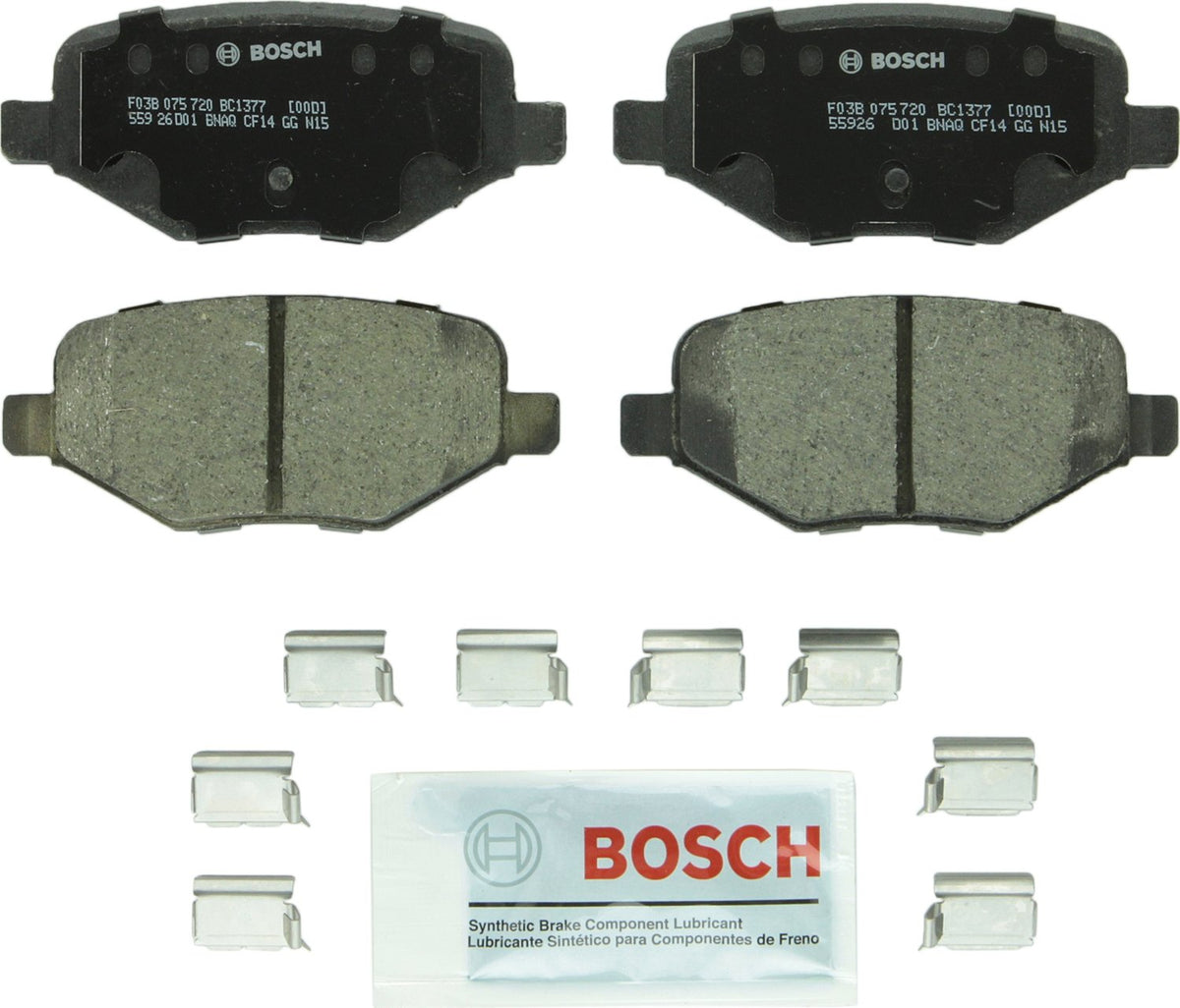 Bosch QuietCast Premium Pastillas de Freno Cerámicas - Posterior - 1377 - 1300-1399