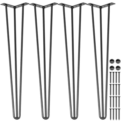 VEVOR Patas de Mesa de Horquilla Juego 4 Patas de Mesa de Escritorio 16 Pulgadas