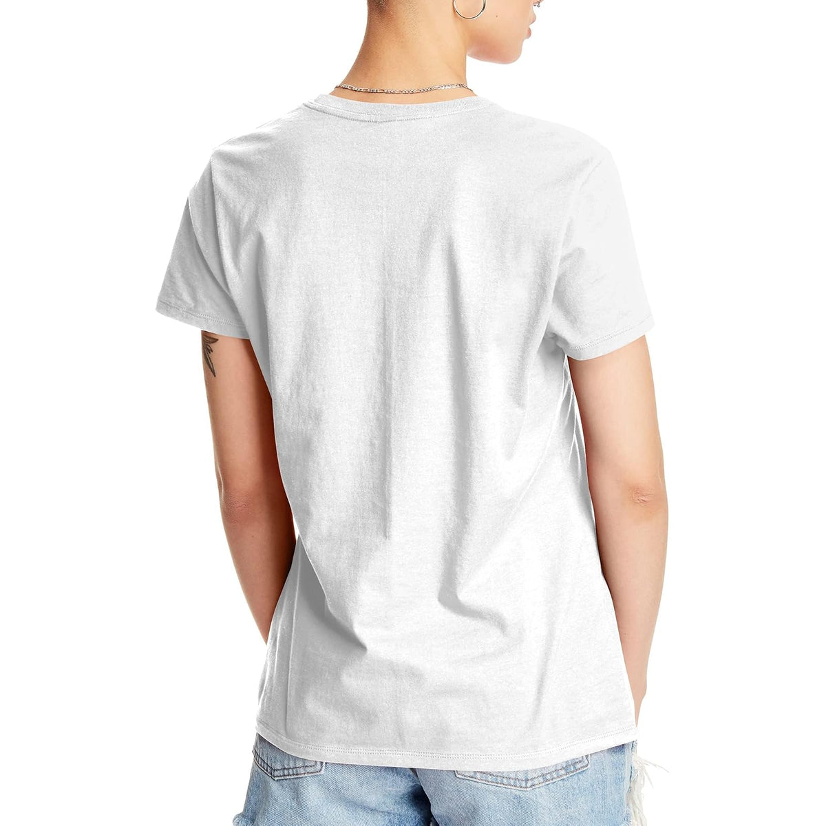 Hanes Perfect-T - Playera de Manga Corta de algodón Ligero para Mujer