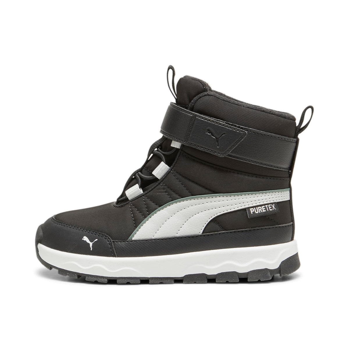 PUMA Evolve Botas de Invierno para Niño - 23.0 cm - Puma Black-ash Gray-Puma White