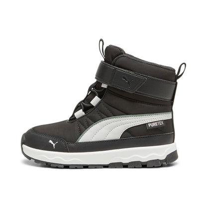 PUMA Evolve Botas de Invierno para Niño - 23.0 cm - Puma Black-ash Gray-Puma White