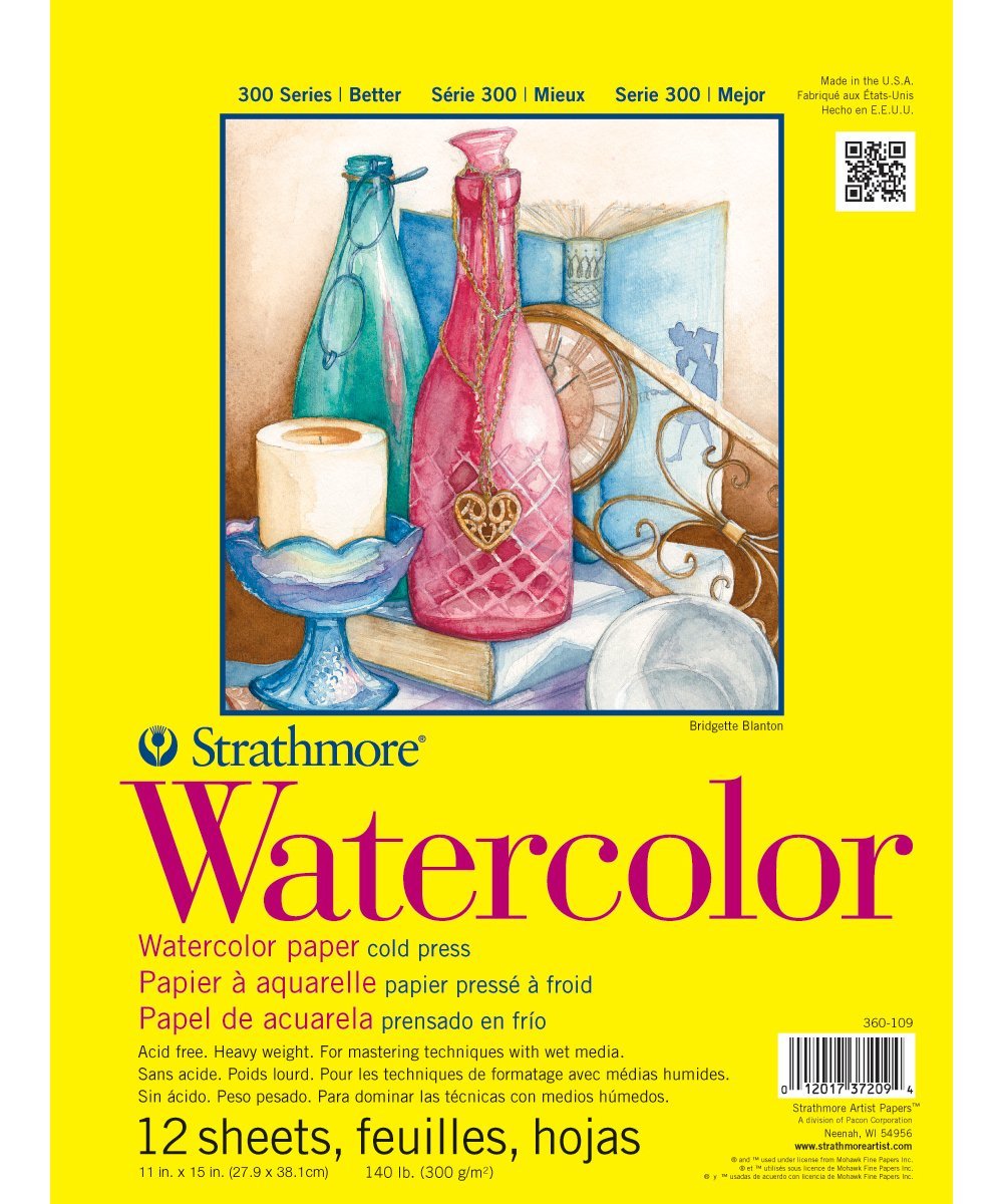 Strathmore Bloc de Papel para Acuarela, Libre de Ácido - 11x15 - bloc de notas - Bloc de papel