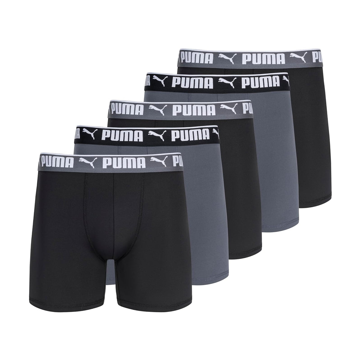 Puma Paquete de 5 Calzoncillos Boxer Performance para Hombre - CH - Negro