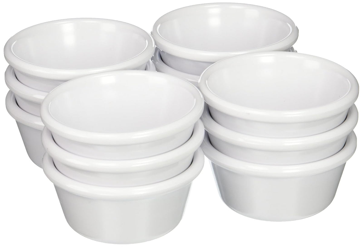 Winco Plain Ramekins, 6 oz, blanco