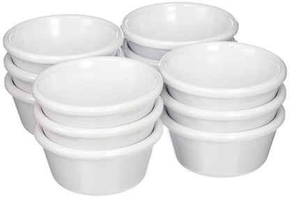 Winco Plain Ramekins, 6 oz, blanco
