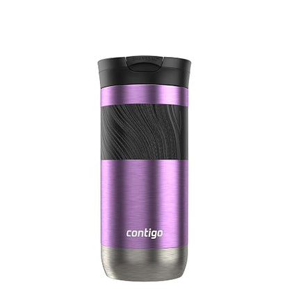 Contigo Vaso Térmico Acero Inoxidable 473 ML Morado Antiderrames Byron 2.0 Caliente Hasta por 9 Horas Libre de BPA