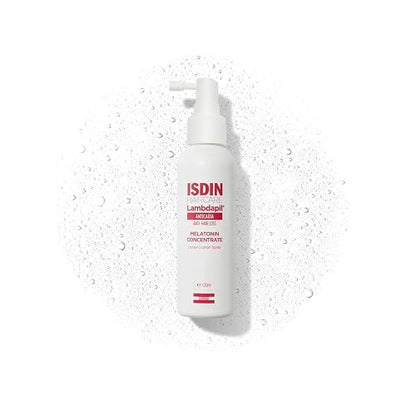 Isdin Lambdapil, Loción Spray Anticaída con Concentrado de Melatonina, 100 Ml, Contribuye a Revertir los Primeros Signos del Envejecimiento Capilar, Ayudando a Reforzar el Cabello y Reducir Su Caída,