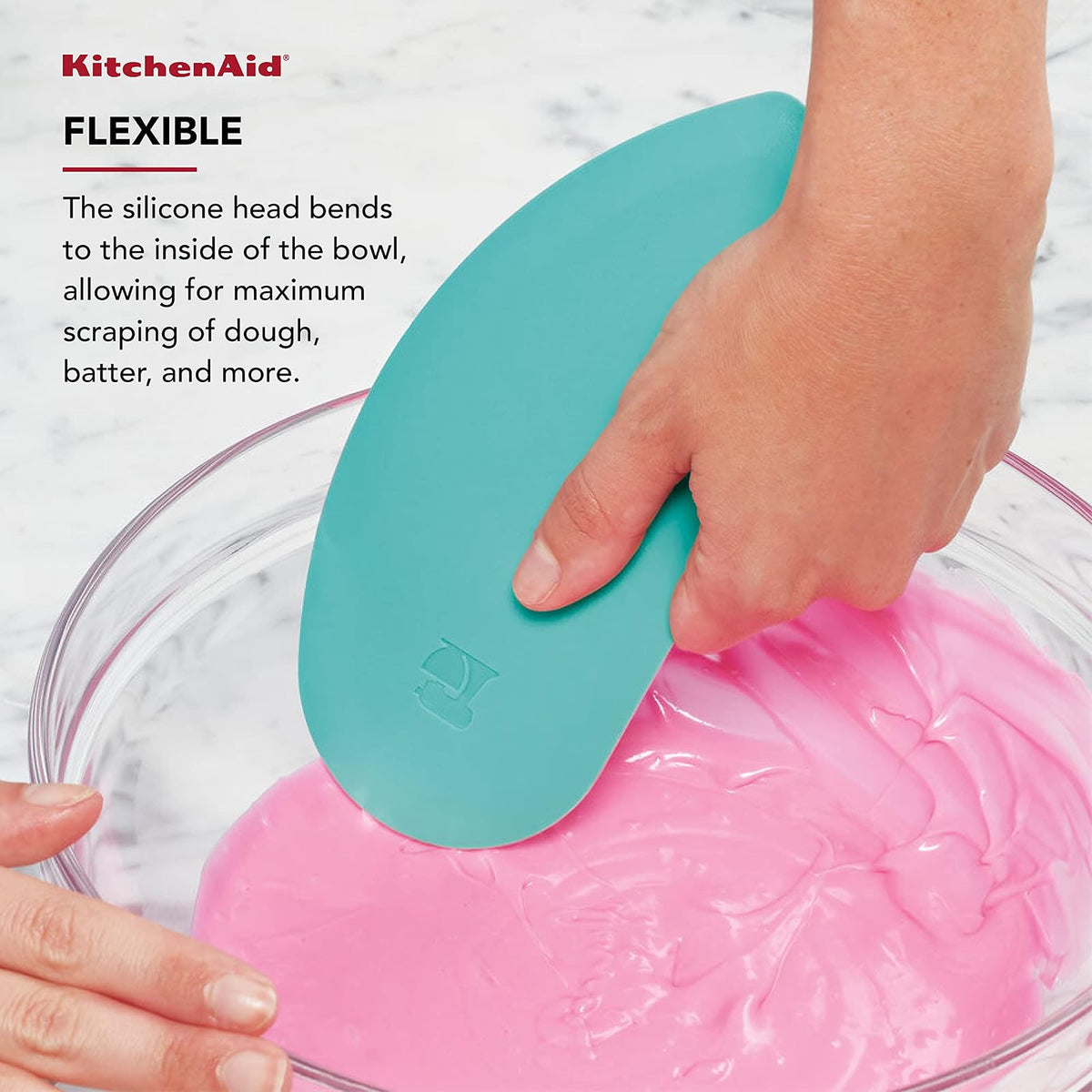 KitchenAid Gourmet - Rascador para cuencos, juego de 2 unidades, color gris aguamarina