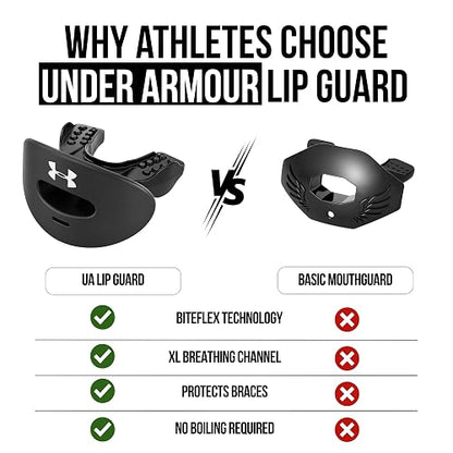 Under Armour Air - Protector de Labios para fútbol, protección de Boca Completa, Compatible con Tirantes, Ajuste instantáneo