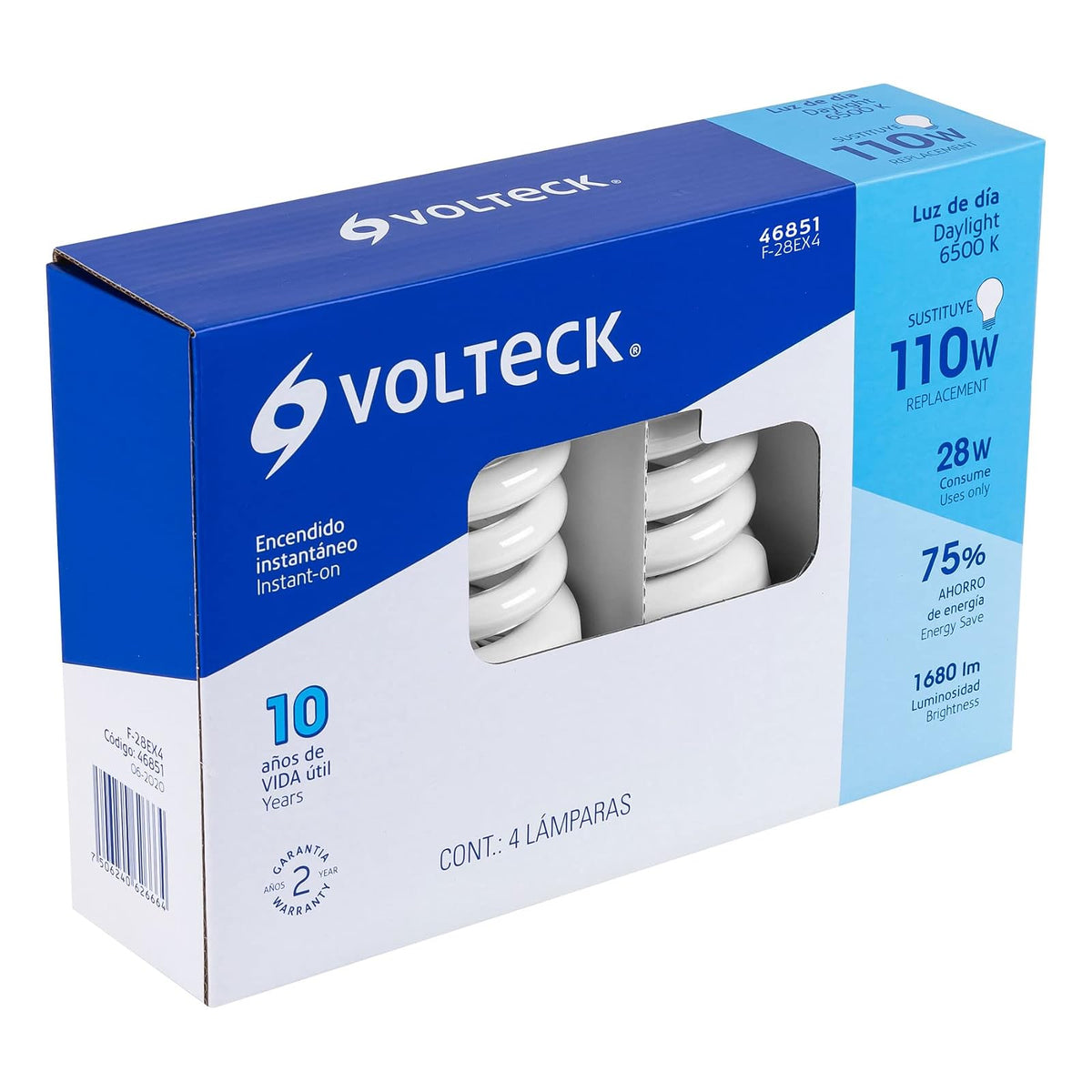 Volteck F-28EX4, Multipacks de 4 lámparas espiral