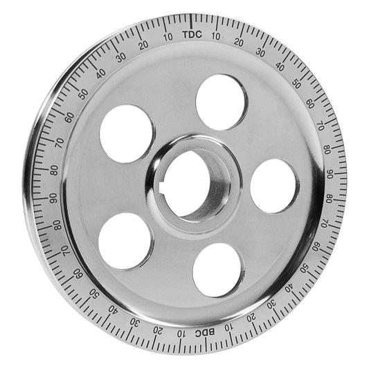 IAP Performance AC105263 Polea de cigüeñal (marca de grado negro, 5 agujeros para VW Beetle)