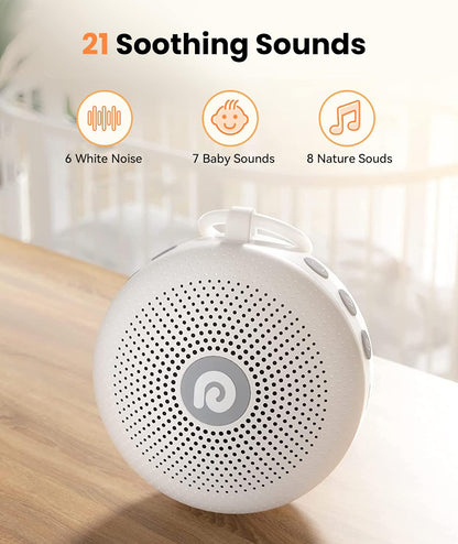 Dreamegg - Máquina portátil de ruido para bebé adulto, cuenta con batería potente, 21 sonidos calmantes, cancelación de ruido para oficina y sueño, terapia de sonido para el hogar, viajes, regalo de