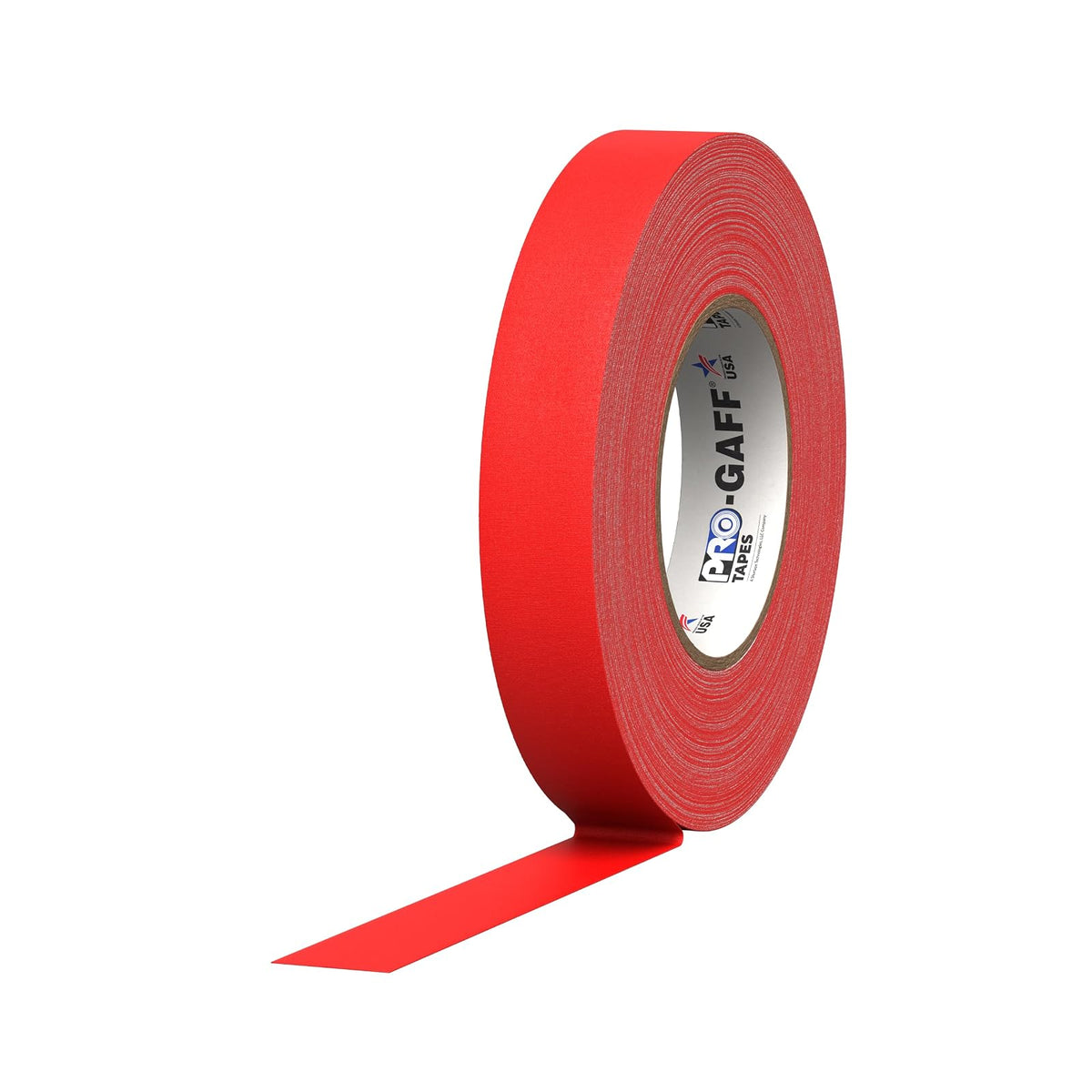 Pro Tapes Cinta Gaffer Mate con Adhesivo de Goma - 1" (Pack of 1) - Rojo