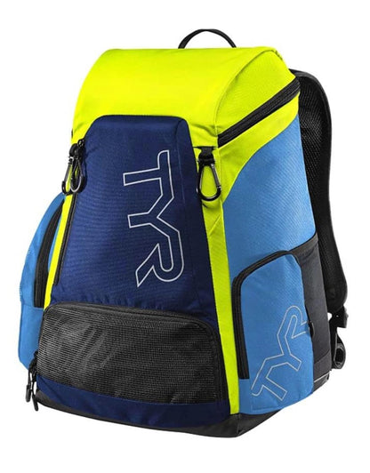 TYR Alliance Mochila Deportiva para Natación - 30 Liter - Azul - Verde