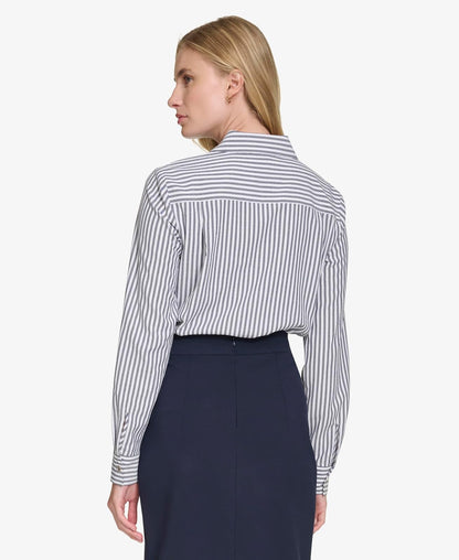Tommy Hilfiger - Camisa de Manga Larga con Botones para Mujer