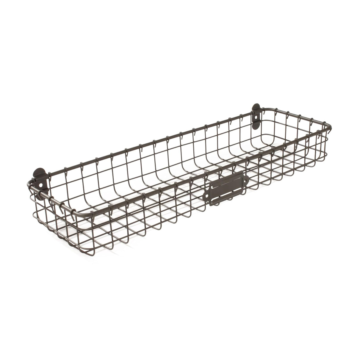 Spectrum Diversified Vintage Wall Mount Storage Tray/Basket, Industrial Gray
