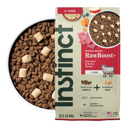 Instinct Raw Boost Croquetas para Perro con Carne Cruda Liofilizada - Carne de vacuno - 9.07 KG