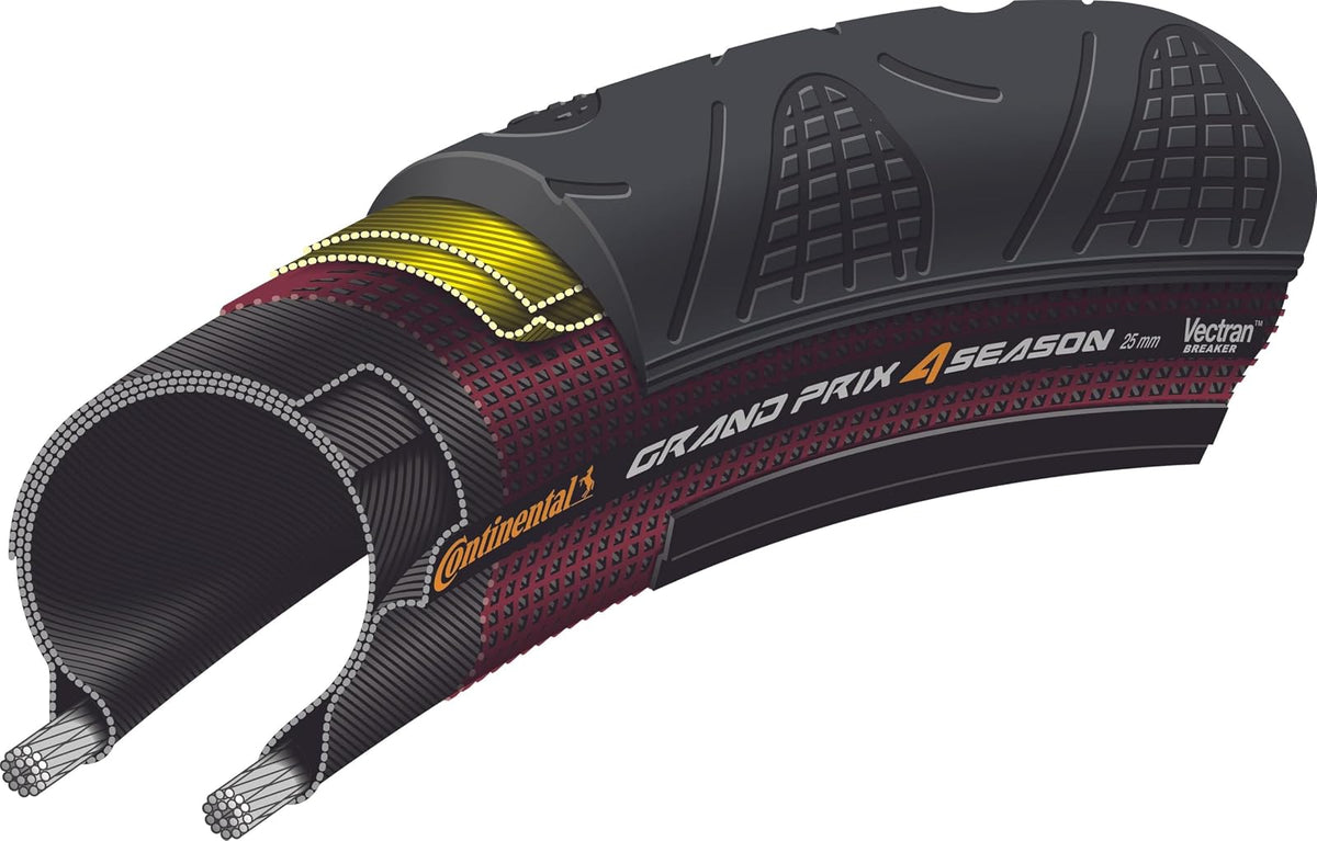 Continental Grand Prix 4 Season Neumático Tipo Clincher para Carretera
