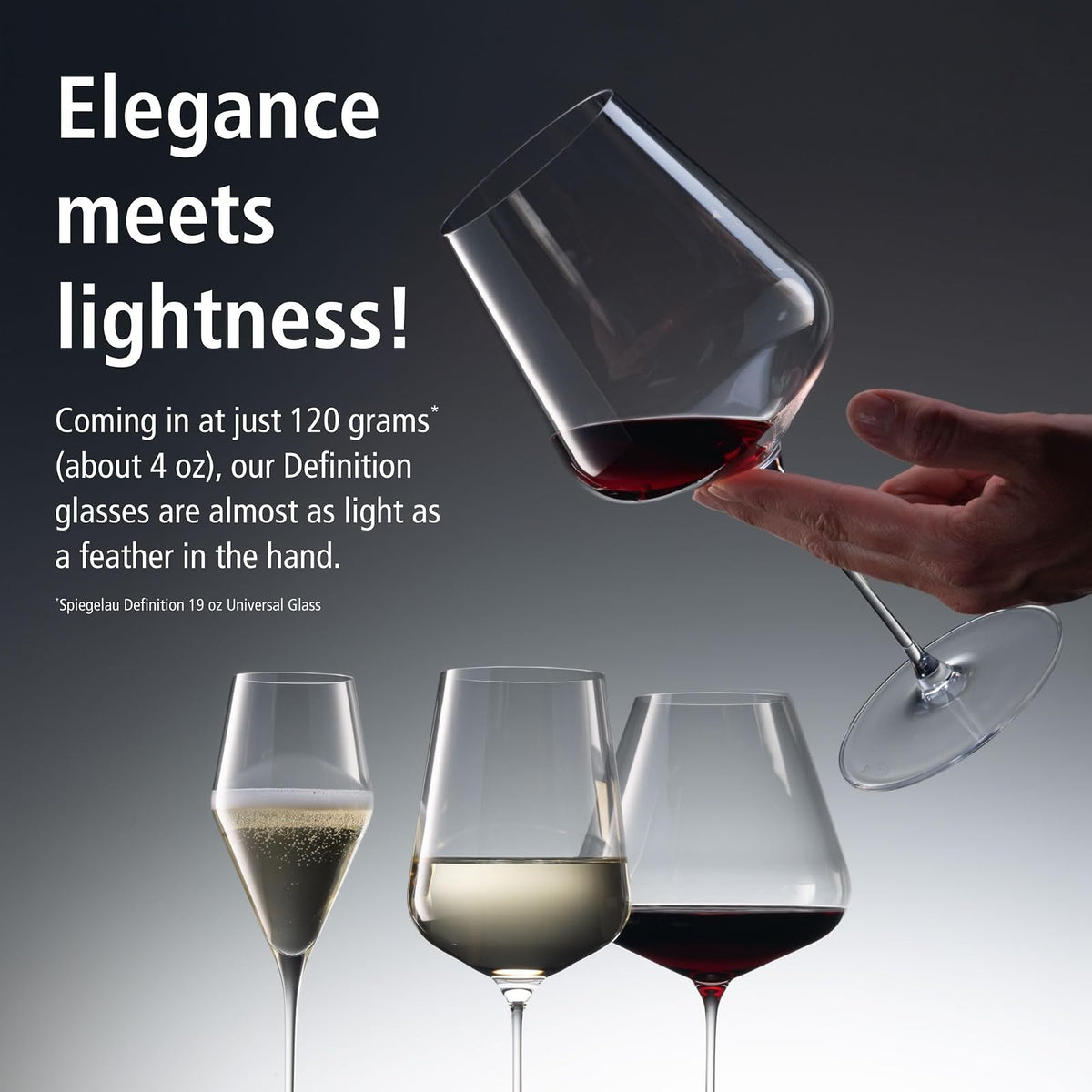Spiegelau Definition - Copas de vino de color borgoña, grandes copas de vino tinto transparente para Pinot Noir, cristalería elegante, regalos de boda, regalos de cumpleaños para mujeres y hombres