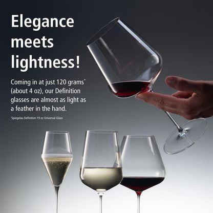 Spiegelau Definition - Copas de vino de color borgoña, grandes copas de vino tinto transparente para Pinot Noir, cristalería elegante, regalos de boda, regalos de cumpleaños para mujeres y hombres
