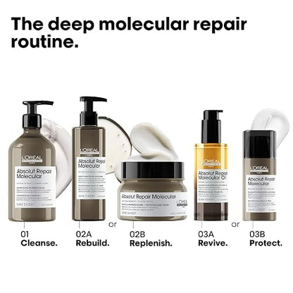 L'Oréal Professionnel Absolut Repair Molecular Leave In | Para cabello muy dañado a nivel molecular. Mascarilla leave-in que protege sin enjuague, con protección térmica.
