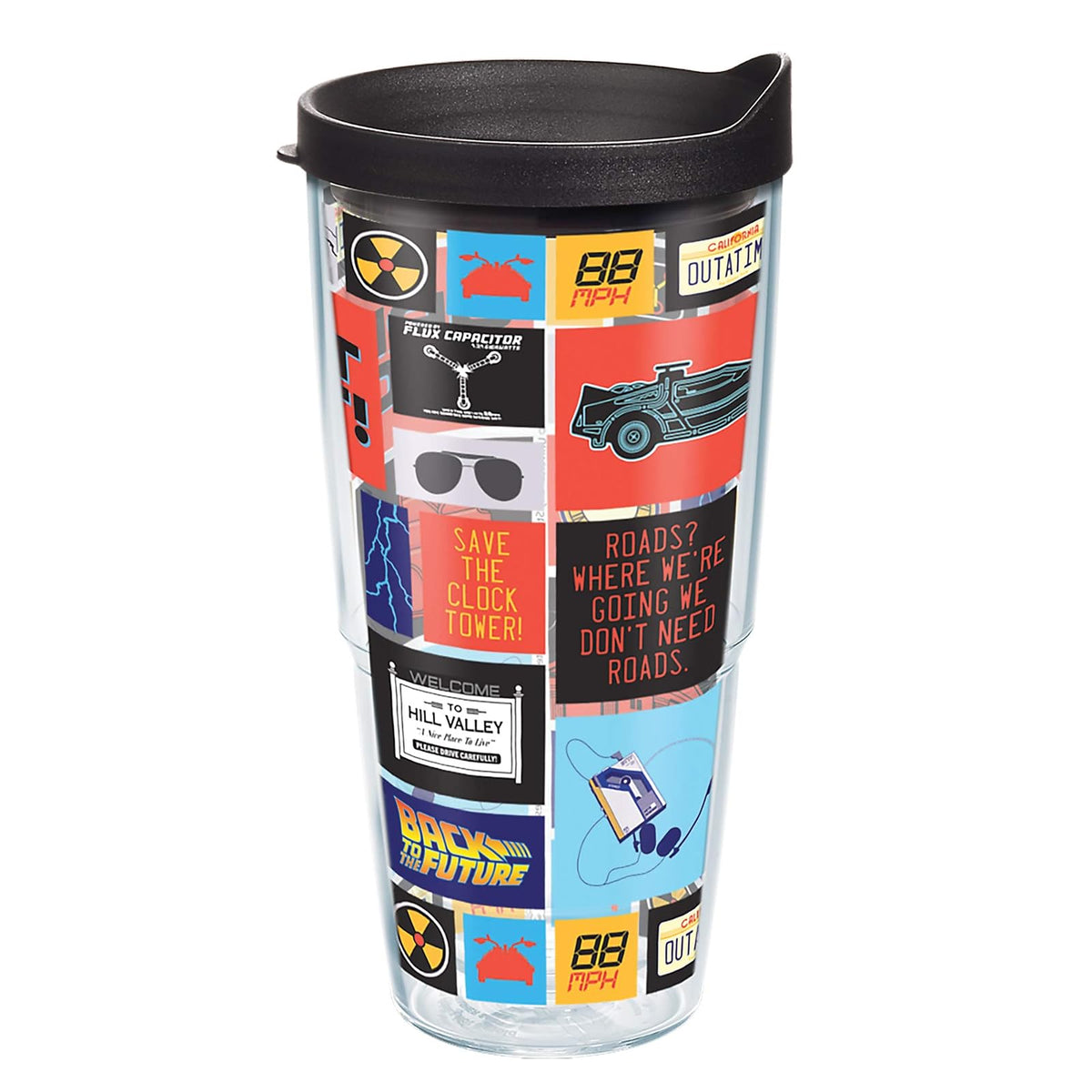 Tervis Back to the Future Vaso aislado, 24 onzas – Tritan, patrón