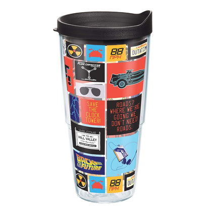Tervis Back to the Future Vaso aislado, 24 onzas – Tritan, patrón