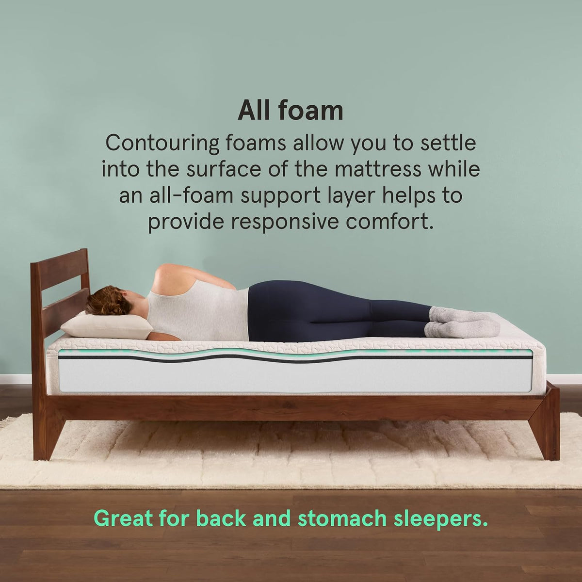 Kin By Tuft & Needle Firm Colchón de espuma adaptable completo de 6 pulgadas en una caja, alivio de presión de enfriamiento, soporte equilibrado, prueba de 100 noches, sin fibra de vidrio, CertiPUR-US