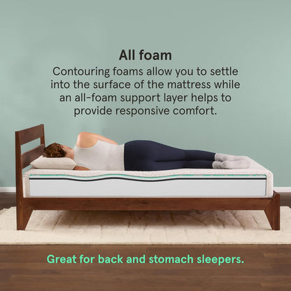 Kin By Tuft & Needle Firm Colchón de espuma adaptable completo de 6 pulgadas en una caja, alivio de presión de enfriamiento, soporte equilibrado, prueba de 100 noches, sin fibra de vidrio, CertiPUR-US