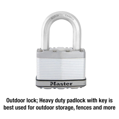 Master Lock Padlock, Magnum Laminated Steel Lock, 2-1/2 in. Wide, M15XKADLF