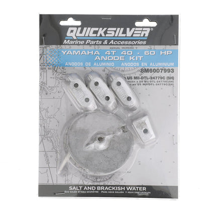 Quicksilver 8M6007993 - Kit de ánodo de Aluminio para fueraborda Yamaha 4T 40-60 HP