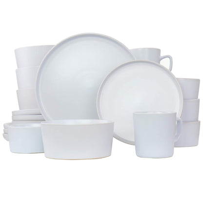 Elama Luxmatte - Vajilla contemporánea, 20 piezas, color blanco