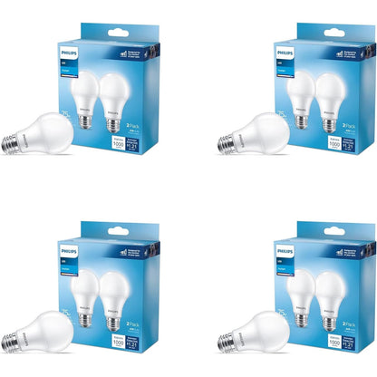 Philips Focos LED A19 Base E26 con Tecnología EyeComfort - Luz del día (5000K) - 8 Count (Pack of 1) - LED básico - 75 W