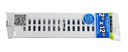 Decor Grates PL212-WH - Registro de piso de plástico, 5 cm x 30 cm, color blanco