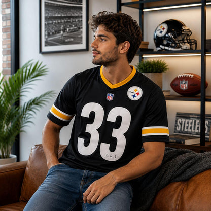 NFL Fan T-Shirt Pittsburgh Steelers Negro para Hombre