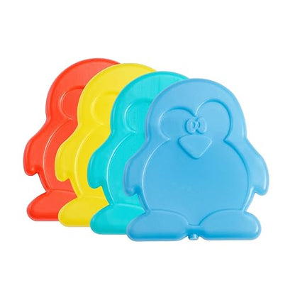 Fit & Fresh Cool Coolers Paquetes de hielo delgados para loncheras, bolsas y hieleras; formas acuáticas para niños, Penguins, Multicolor, Penguins, 1