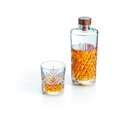 Luminarc Eugene - Juego de 6 Vasos de Vidrio de 300 ml Estilo Cristal Cortado, Ideales para Whisky y otras Bebidas