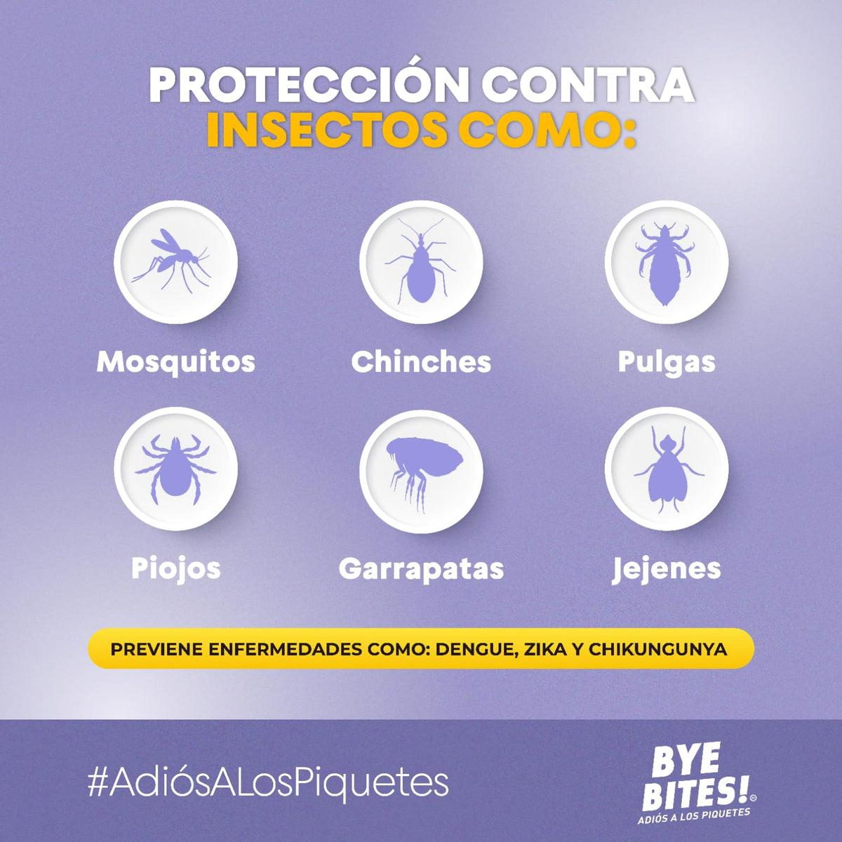 BYE BITES Repelente de Mosquitos BABY en Spray - Fórmula Para Piel Sensible - Hipoalergénico y Libre de Parabenos - Con Aroma a Manzanilla - En DUOPACK de 130 ml c/pieza - Protégete de los Insectos