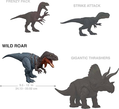 Jurassic World Rugido Salvaje Ceratosaurus, Dinosaurio de Juguete con Luces, Sonidos y Movimiento de Mordida Vertical, para Niños de 4 Años en Adelante