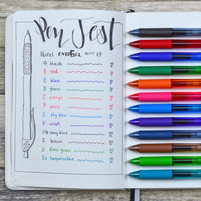 Bolígrafo Tinta Gel EnerGel-X Retráctil 0.7mm Tintas Varios Colores Docena Mixta BL107-M