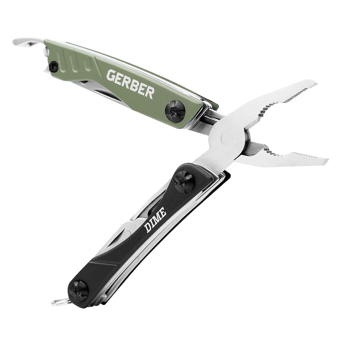 Gerber Dime multiherramienta, color morado [31 – 002937] | Verde, 10 herramientas integradas, compacto, resistente