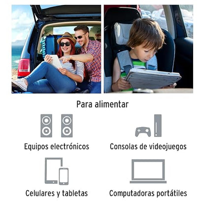 TRUPER Inversor de Corriente 400 W con Adaptador de Caimán, Naranja, INCO-400