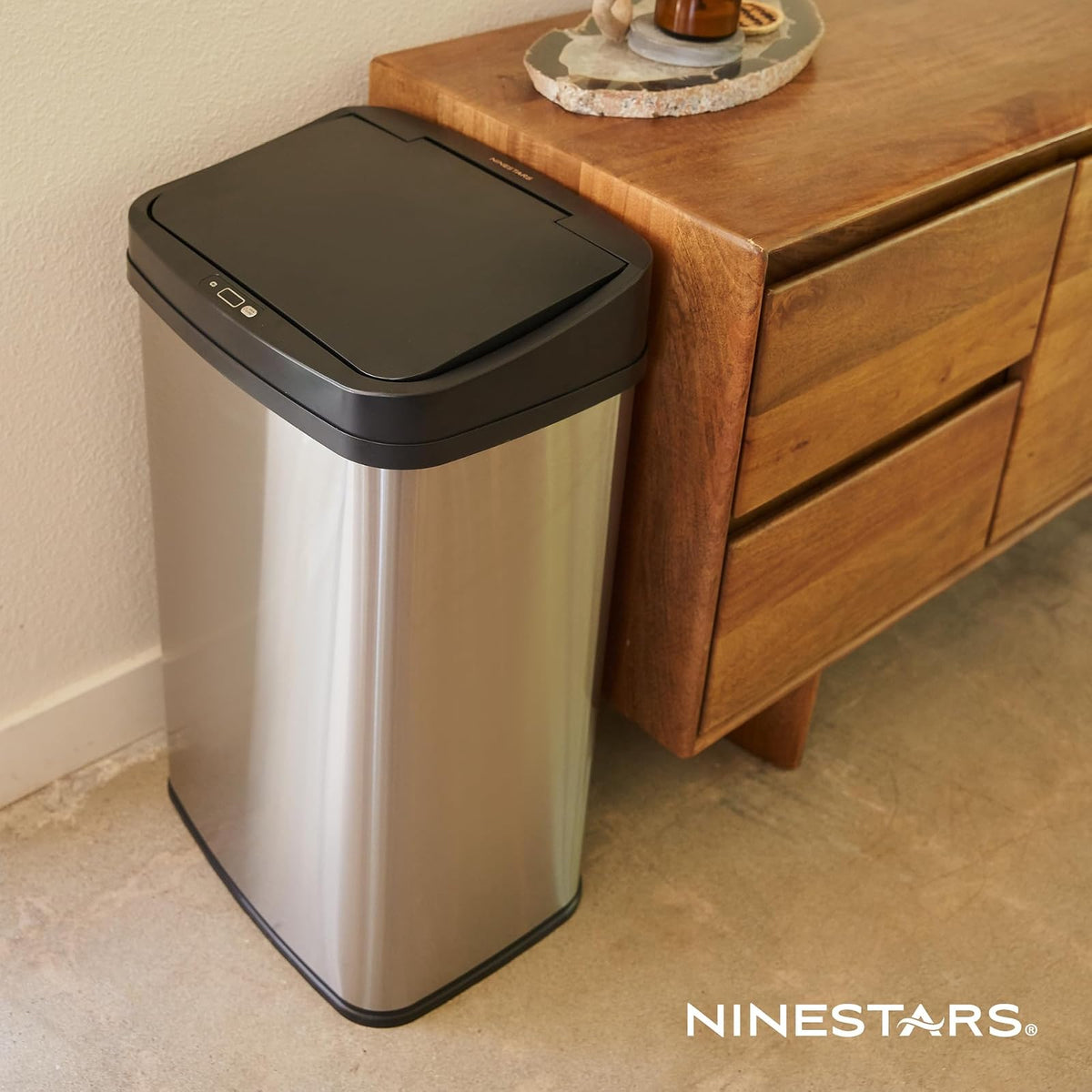Ninestars dzt-50 - 28 el Original Touchless Sensor automático de Movimiento Papelera, Negro (Black Trim), 1, 1