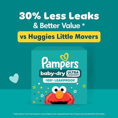 PAMPERS Baby Dry Pañales Desechables Unisex Etapa 3, 168 Uds, Bebé 7-13 Kg